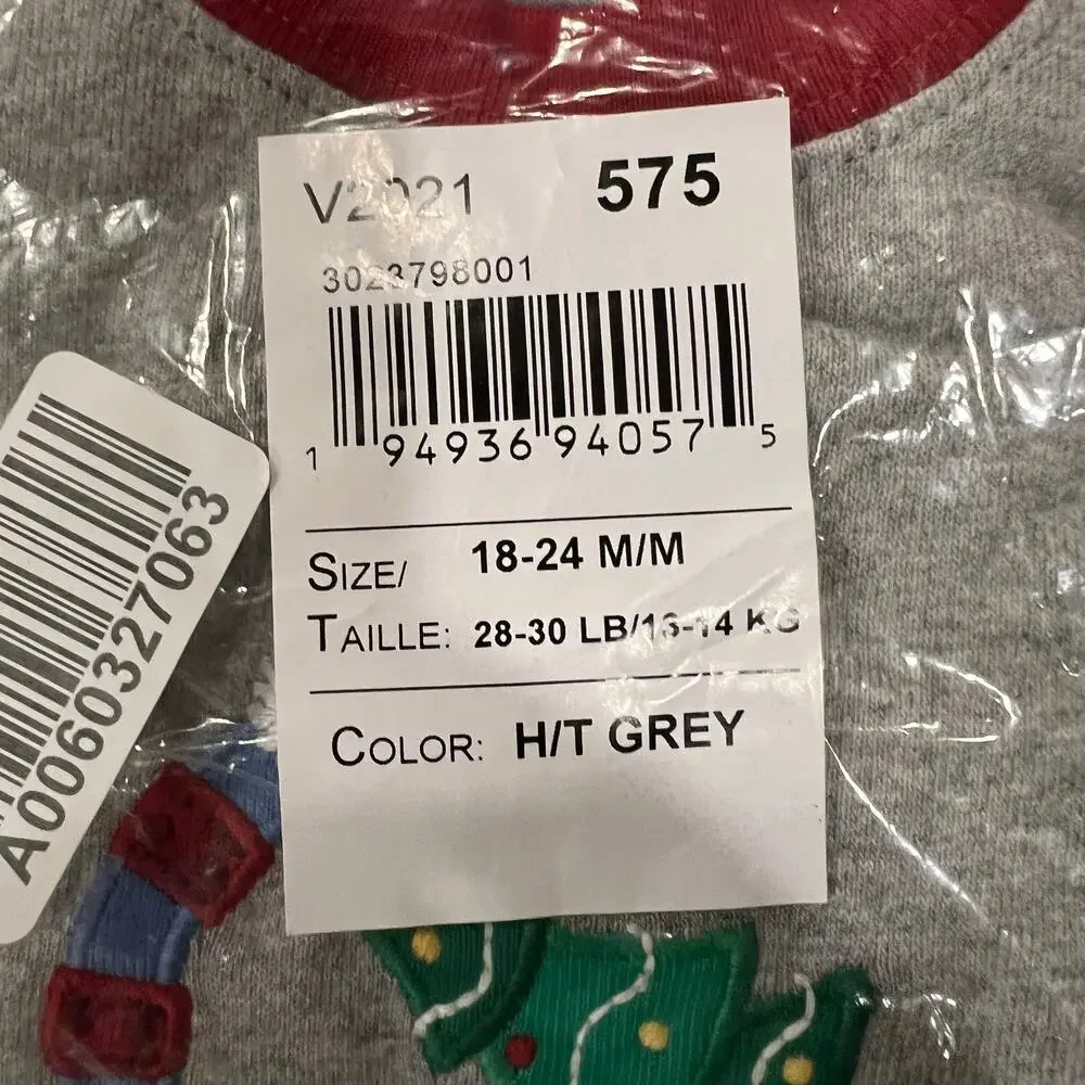 NWT Gymboree Boys Grey W/Christmas Dinosaur Cotton Pajamas